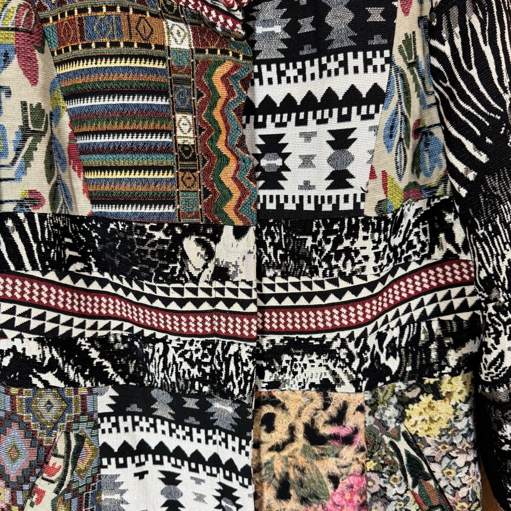 Desigual Multicolor Patchwork Tapestry Coat - image 5